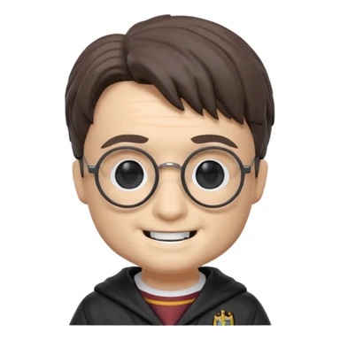 harry potter happy face funko pop style cue sticker