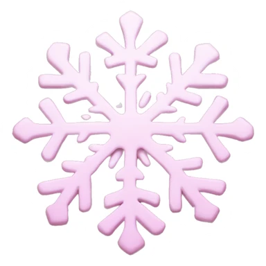 warm light pink snowflake  sticker