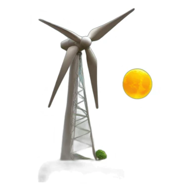 éolienne avec la planète terre sticker