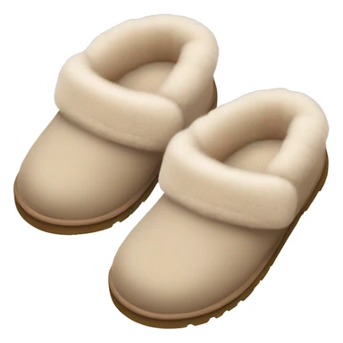 pastel beige cute ugg slippers sticker
