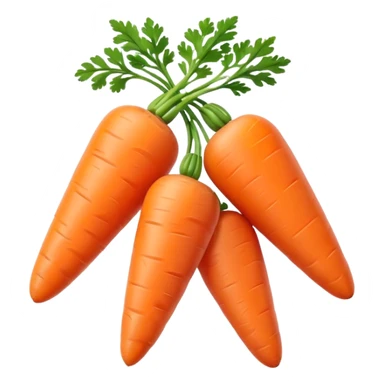 Baby-cut carrots, small cylindrical orange pieces, rounded ends, no green tops sticker