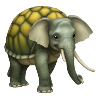 Tortue sur éléphant sticker