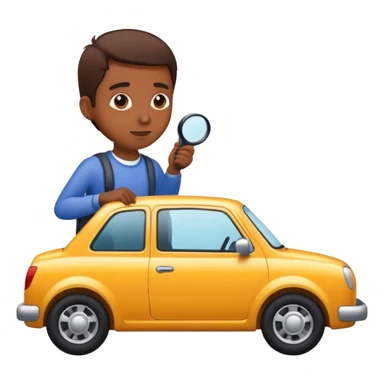 Person searching for a car sticker