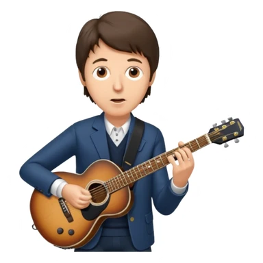 Paul McCartney playing guitar sticker