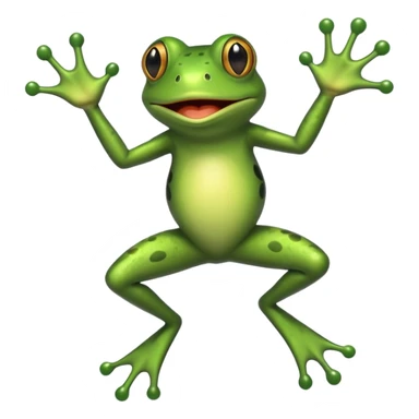 frog startled jumping backward sticker