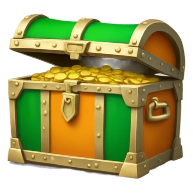 treasure chest with irish flag sticker