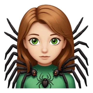 Birthday girl green eyes light brown hair age 15 with spiders sticker