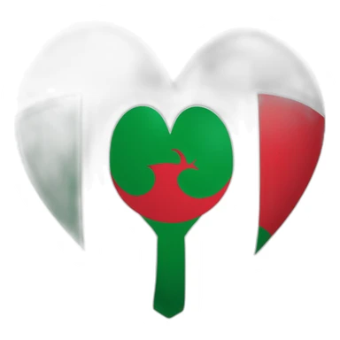 Heart of Algeria flag  sticker