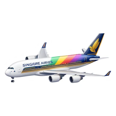 Singapore Airlines Rainbow sticker