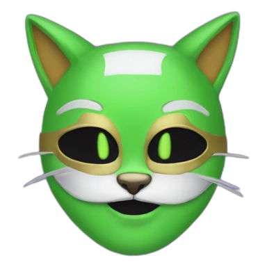 the mask with cat ears sticker