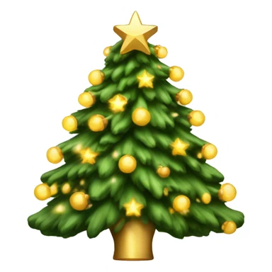 Christmas tree with golden lights smaller WITHOUT the star sticker