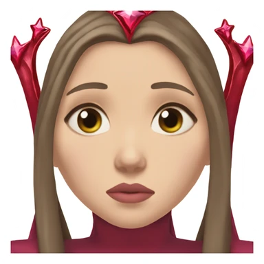 elizabeth olsen scarlet witch wimple crown tiara sad woman teardrop sticker
