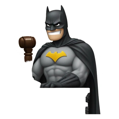 Batman with gavel sticker