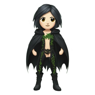 the morrigan gothversion green man vines style furr robe stylish boots sticker