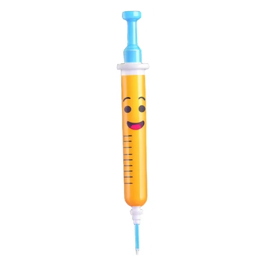 medical syringe, 3d emoji style sticker