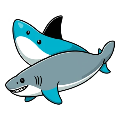 shark wearing a top hat sticker