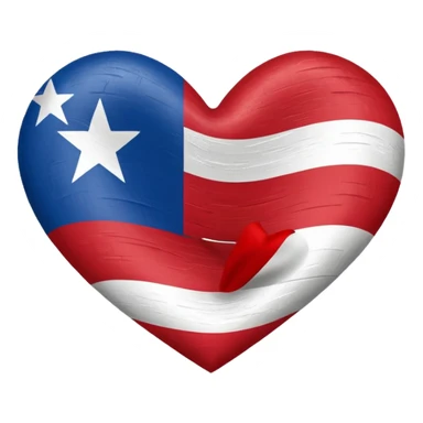 puerto Rico heart flag sticker