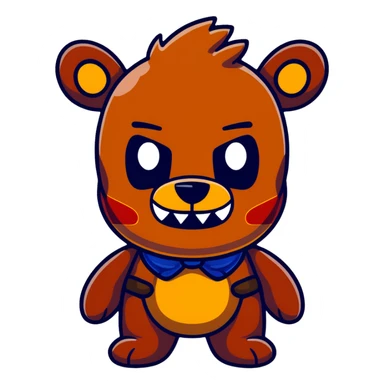 Scary Freddy Fazbear with glowing eyes from Five Nights at Freddy's sticker