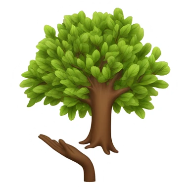 A tree which is made of a hand in upword direction the shade of hand is of brown wood. The leaves of the hand are of different colors of the hand attached to the main branch sticker