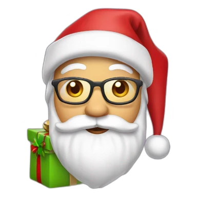 santa cluse with gift sack sticker
