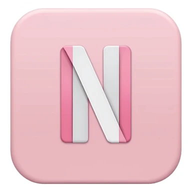 Netflix aesthetic "N" logo in pastel pink sticker
