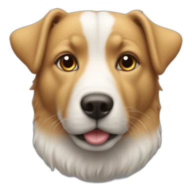 un chien sur un chat  sticker