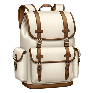 white camping backpack sticker