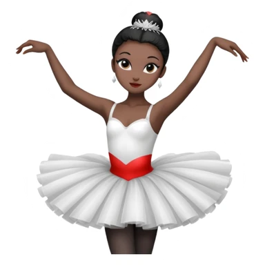 Black swan ballerina emoji from a far  sticker