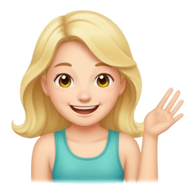 A farting girl sticker