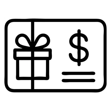 create gift certificate icon on transparent background png sticker