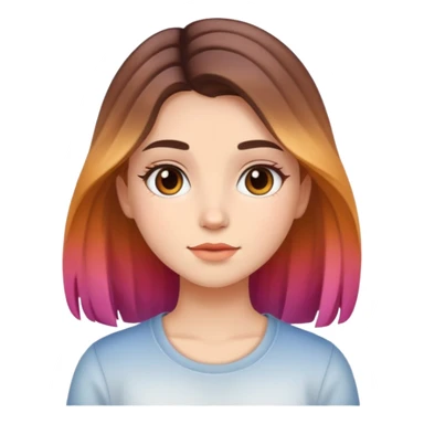 girl with ombre hair sticker