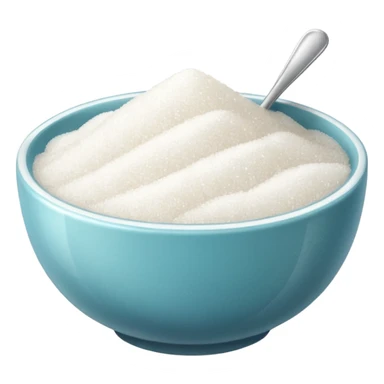 a bowl filled with sugar sticker