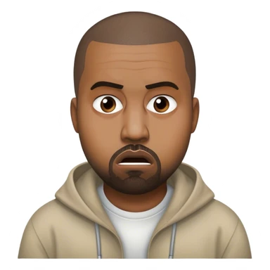 Someone who is super stressed who looks like Kanye west  sticker