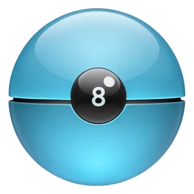 Light blue magic eight ball emoji sticker