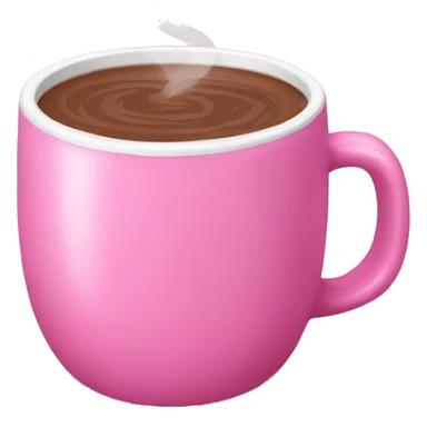 Pink mug with hot chocolate  sticker
