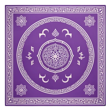islamic Muslim prayer mat purple sticker