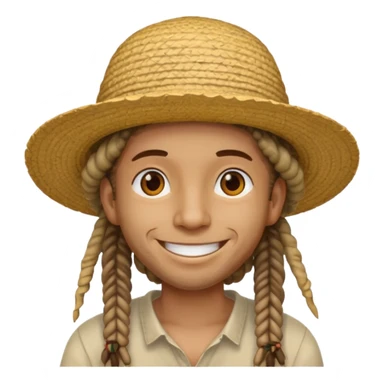 dreadlocks Traveler with straw hat sticker