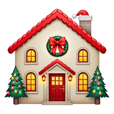 house with christmas lights sticker