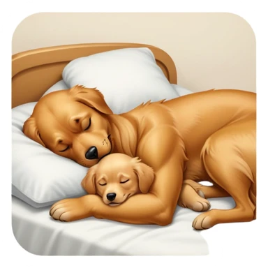 Spider-Man sleeping with Golden Retriever sticker