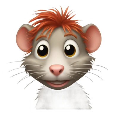 Dirty rat from Houston with scraggly red hair sticker