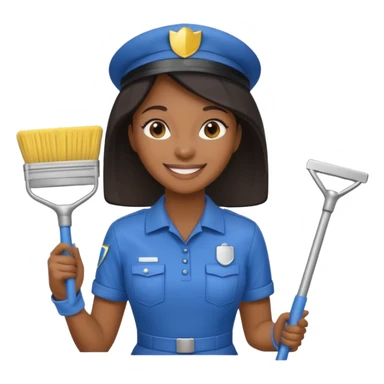 Window Cleaner  black woman  sticker