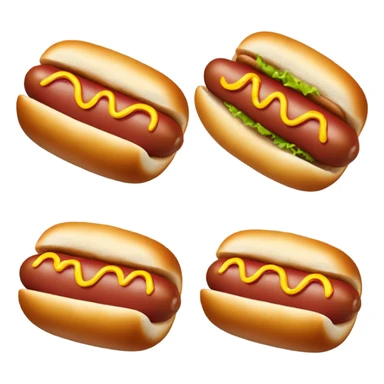 Hot dog with a smile sticker