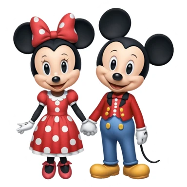 Minnie and Mickey Mouse sticker