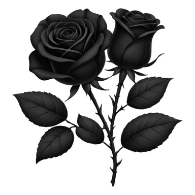 Black roses sticker