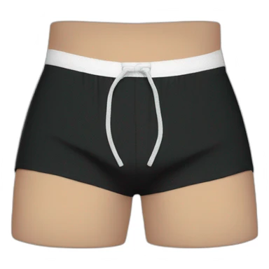 Boxershorts with black panels covering inner thighs  sticker