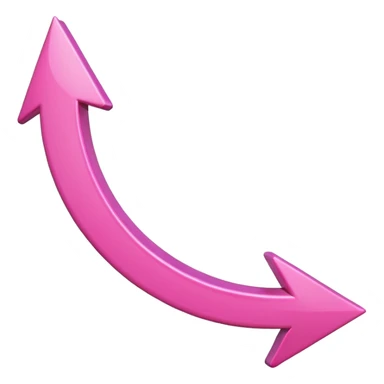 Pink curved arrow sticker
