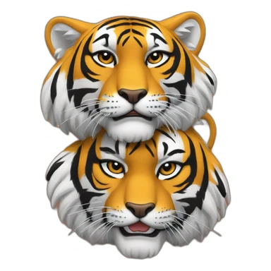 Deux tigres qui s’embrassent sticker