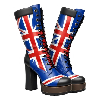 Union Jack flag platform boots sticker
