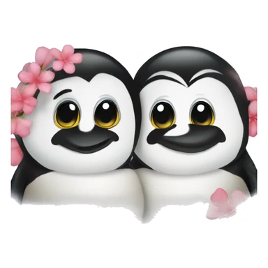 couple in love pinguin sticker