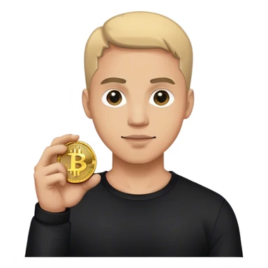 lego homme vêtement noir bitcoin sticker